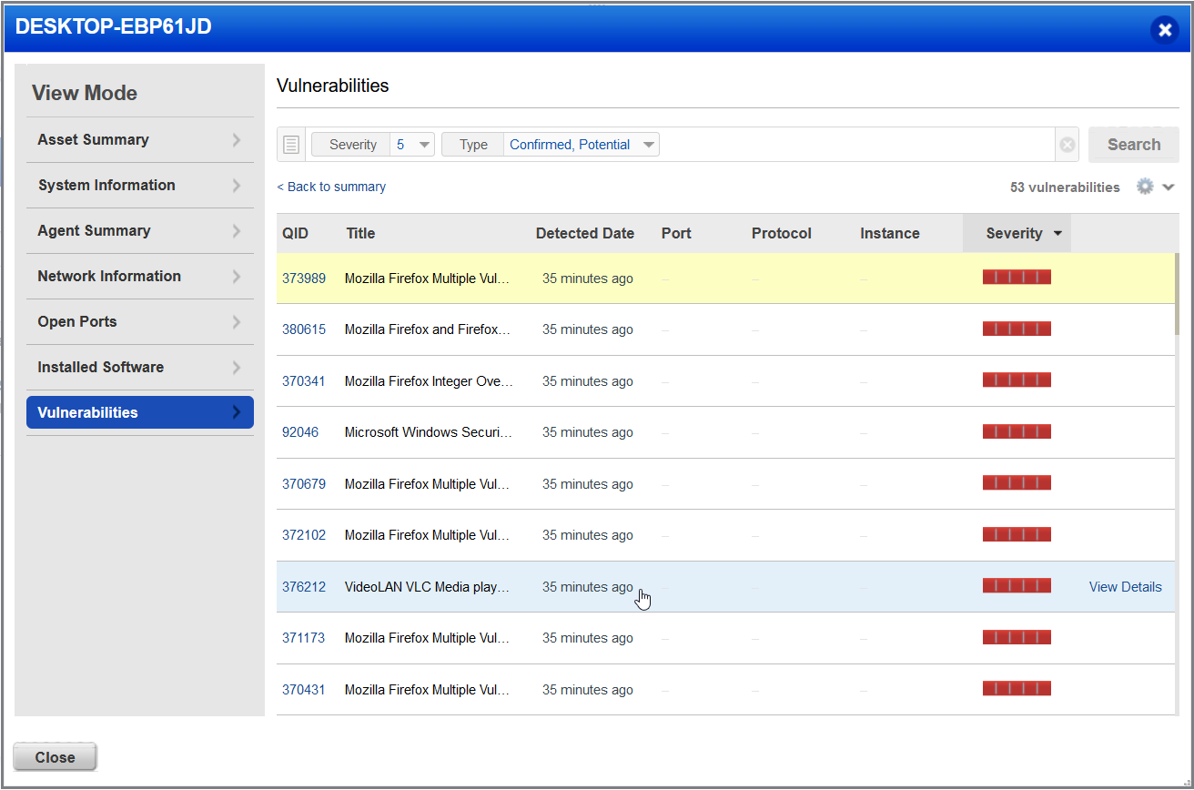 Qualys Scanner Results 04